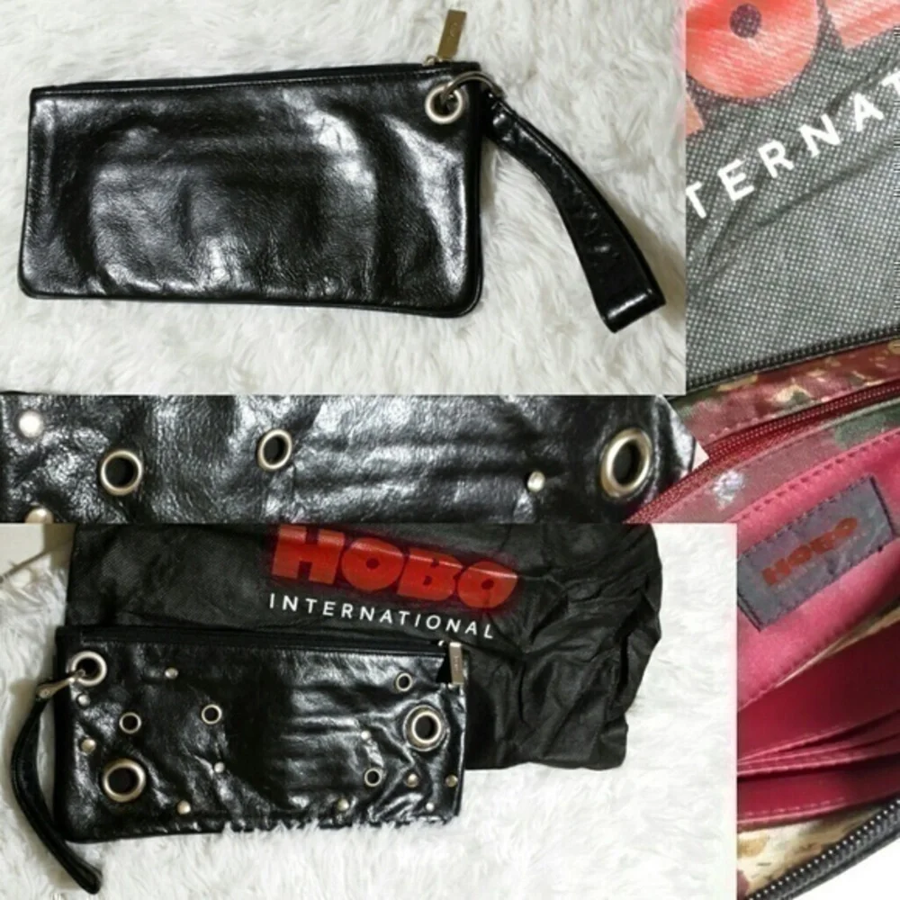 Hobo International Leather Wristlet Clutch Bag